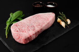authentic real japanese a5 wagyu, striploin, new york strip