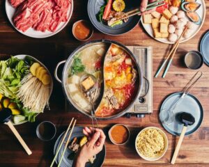 Chinese-Style Hot Pot With Rich Broth, Shrimp Balls, and Dipping Sauces  Recipe